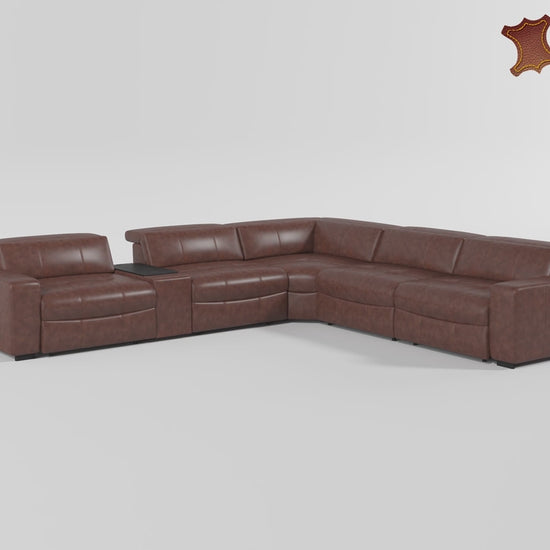 Sutton Power Double Reclining Love Seat with Center Console, Power Headrest and Charging Ports video