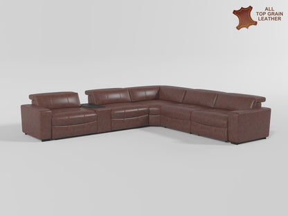 Sutton Power Double Reclining Love Seat with Center Console, Power Headrest and Charging Ports video