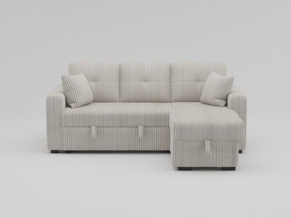 Rhett 3-Piece Reversible Sectional with Pull-out Bed and Hidden Storage video