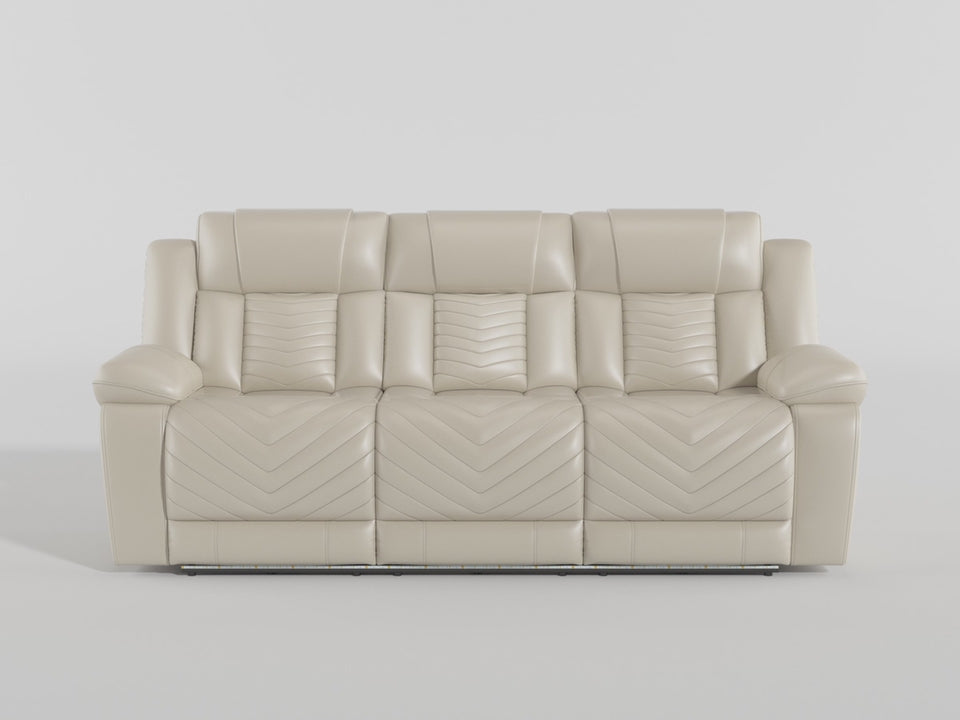Huron Power Double Reclining Sofa with Center Drop-Down Cup Holders, Wireless Charger, Magazine Bag, LED and Charging Ports video