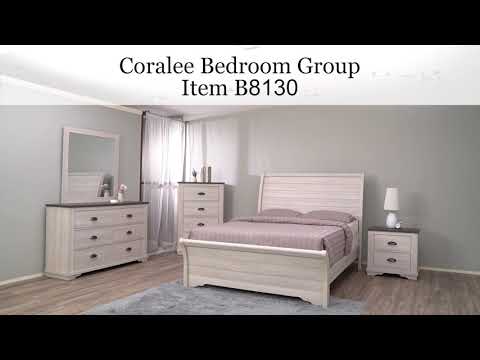 Coralee Bedroom Group Chalk/Grey (SETB8130) video