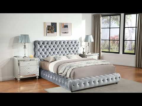 Flory Bed Grey (5112GY-ALL) video