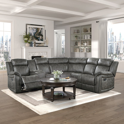 Centeroak 3-Piece Reclining Sectional with Left Console