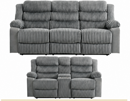 Max Reclining Sofa & Loveseat (Gray)